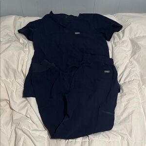 Figs Navy Blue Scrub Set